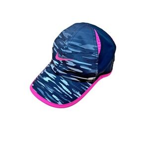 Nike Featherlight Dri-FIT Women's Running Hat Cap Black Pink Camouflage Retro